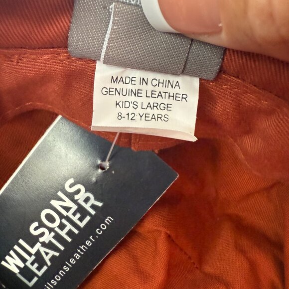 Wilsons Leather Kids Bucket Hat Suede Rust L Soft Durable Casual Outdoor - Picture 8 of 8